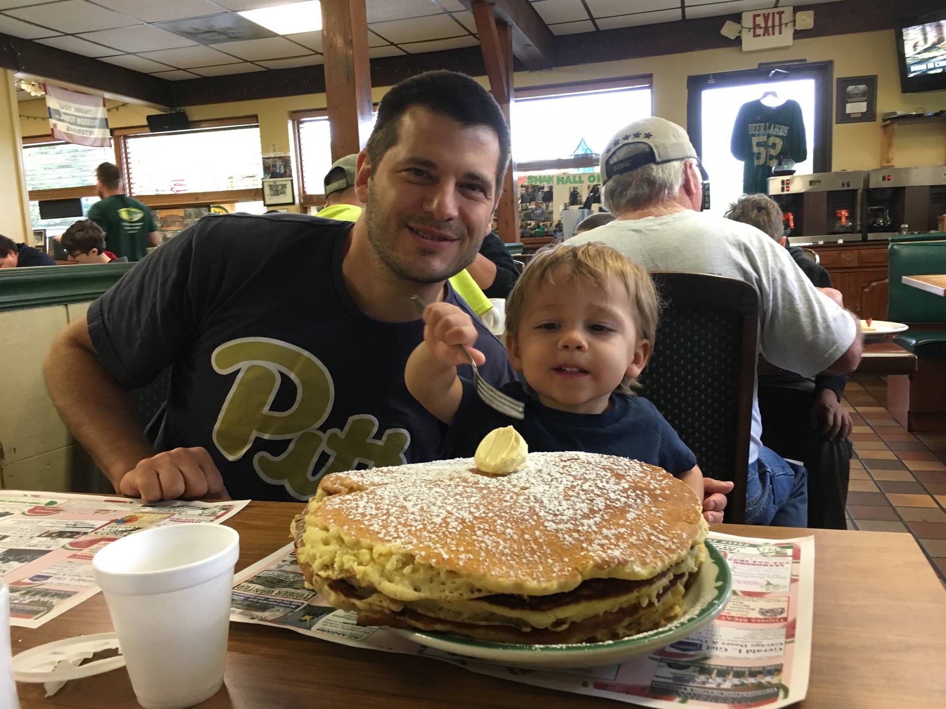 Dad & Son at Deer Lakes Diner